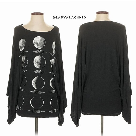 KILLSTAR Lunar Phases kimono sleeve tunic top - Picture 6 of 9